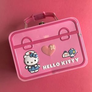 Pink Hello Kitty metal first aid lunch box 2014